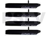 LXT1253-SP  Lynx Main Blade 125 mm Bullet Pro Black 2 sets Trex150  